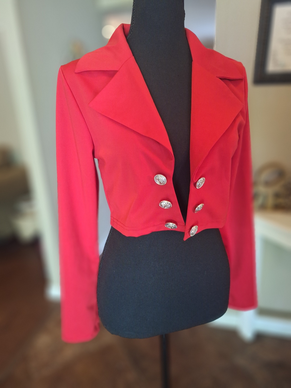 NWT Dolls Kill Red Cropped Double-Button Blazer S